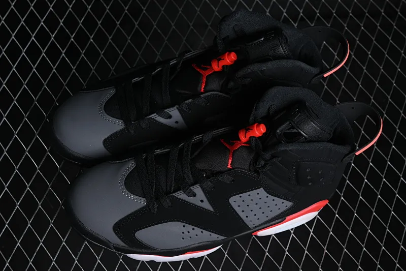 All categories Air Jordan Jordan series basketball shoes Air Jordan 6 F version Air Jordan 6 "Carmine" AJ6 Joe 6 black gray red 3M reflective basketball men's shoes CT8529-064